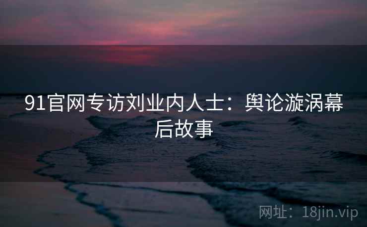 91官网专访刘业内人士：舆论漩涡幕后故事