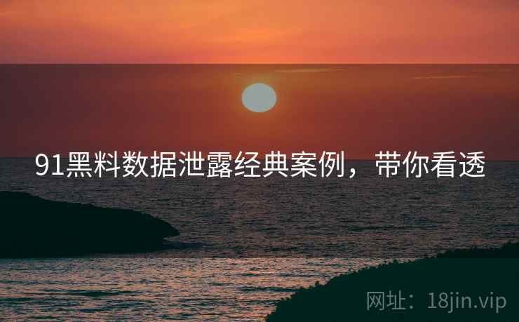 91黑料数据泄露经典案例,带你看透 91黑料数据泄露经典案例,带你看透